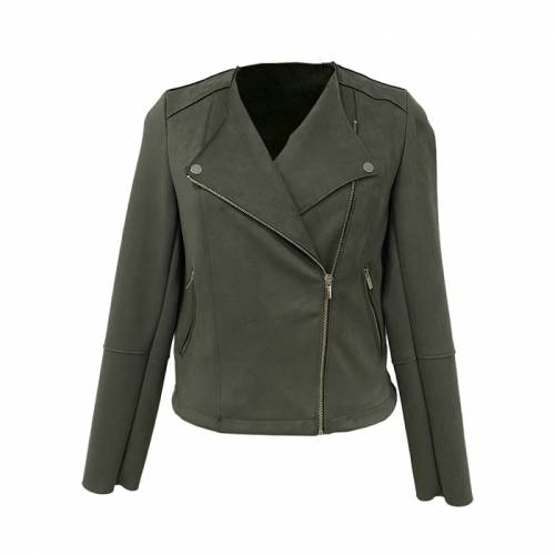 Veste perfecto kaki suédine