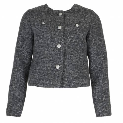 Veste Grise tweed boutonnée