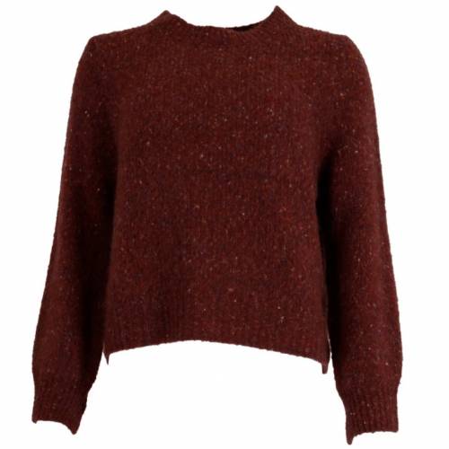 Pull grenat moucheté