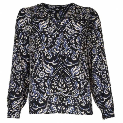 Blouse imprimée marine