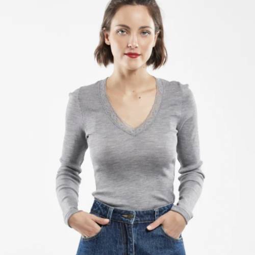 Chemise ARMOR LUX GRIS OU NOIR laine et soie