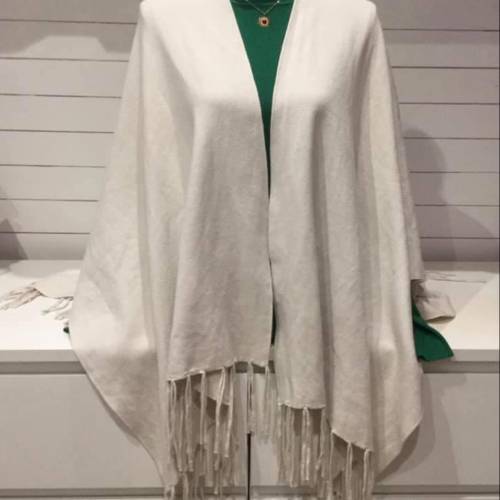 Poncho blanc femme