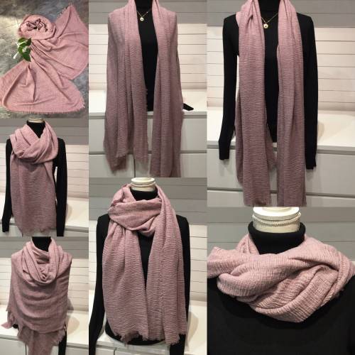 Écharpe soie mélange lin