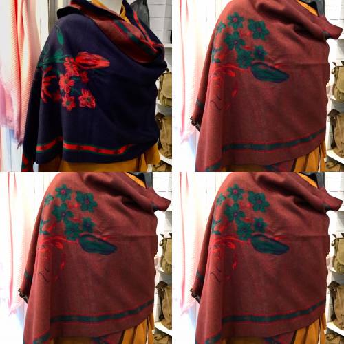 Écharpe cachemire double faces promo