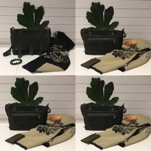 Sac bandoulière en cuir croûte vachette