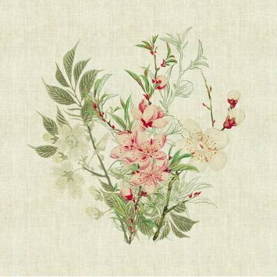 SERVIETTE OMBRES DES CERISIERS NATUREL Garnier Thiebaut