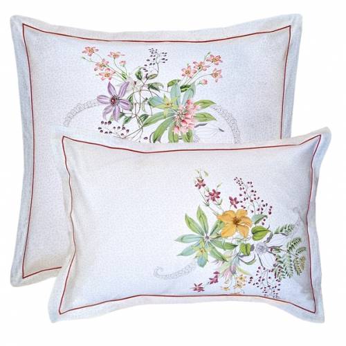 TAIE D'OREILLER CLEMATITES PRINTEMPS