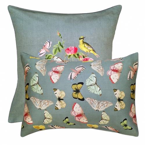 Roseraie gris vert Taie d' oreiller