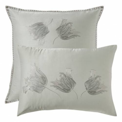 Taie d' oreillers Tulipes jade