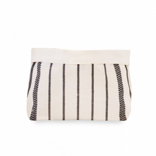 Panière et corbeille à pain en tissu Blanc Berrain Fusain