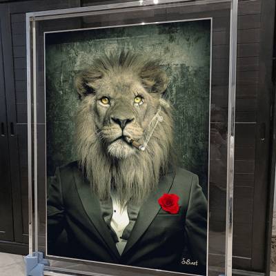 Tableau Lion Mafia 110x140cm