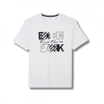 T-shirt manches courtes blanc imprimé Eden Park