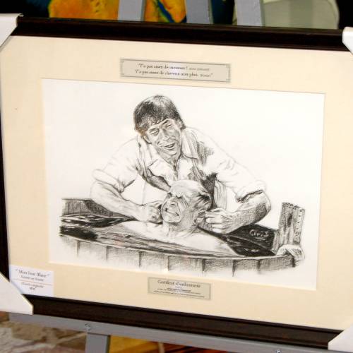 La folie ds grandeurs - Dessin ORIGINAL A4 au fusain sur feuille à grain.