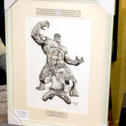Hulk et banner - Marvel - Dessin ORIGINAL A4 au fusain sur feuille à grain.