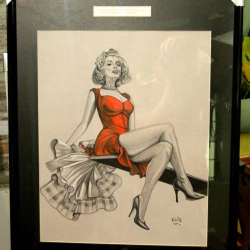 Equilibre - Dessin ORIGINAL 50 x 70 cm au fusain et pastel sur feuille à grain.