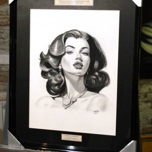 Dedain - Dessin ORIGINAL A3 au fusain sur feuille à grain.