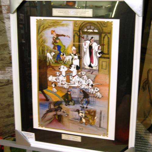 Les dalmatiens - A3 - REPRODUCTION sous cadre de mon dessin.