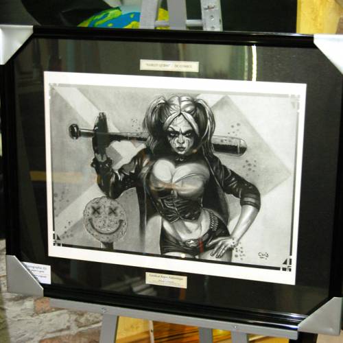 Harley Quinn - A3 - REPRODUCTION sous cadre de mon dessin.