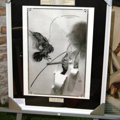 Hitchcock - A3 - REPRODUCTION sous cadre de mon dessin.