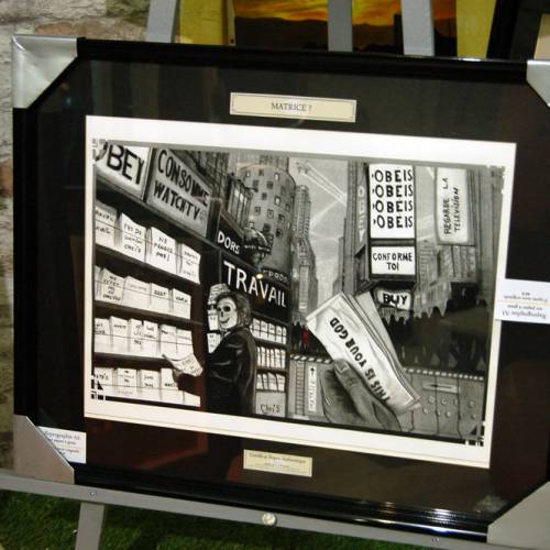 Matrice - A3 - REPRODUCTION sous cadre de mon dessin.