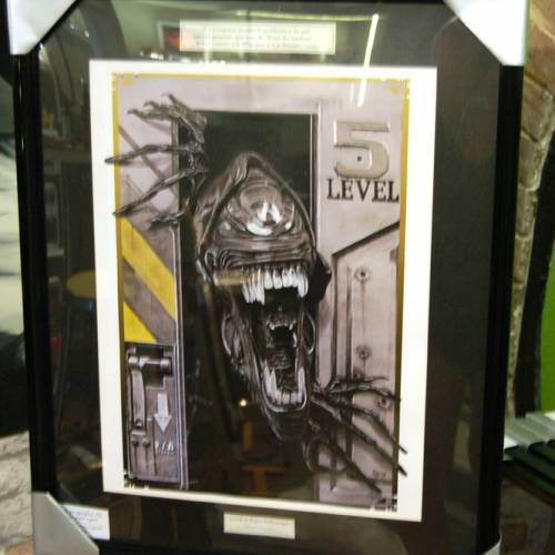 Reine Alien - A3 - REPRODUCTION sous cadre de mon dessin.