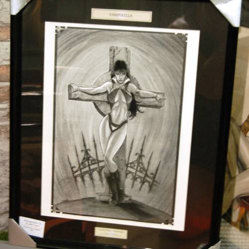 Vampirella - A3 - REPRODUCTION sous cadre de mon dessin.
